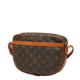 ルイ ヴィトン モノグラム ジュヌフィーユ 斜め掛け ショルダーバッグ M51227 ブラウン PVC レザー レディース LOUIS VUITTON 【中古】